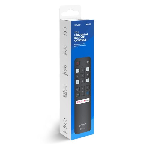 SAVIO PILOT UNIWERSALNY/ZAMIENNIK DO TV TCL-SMART TV RC-23