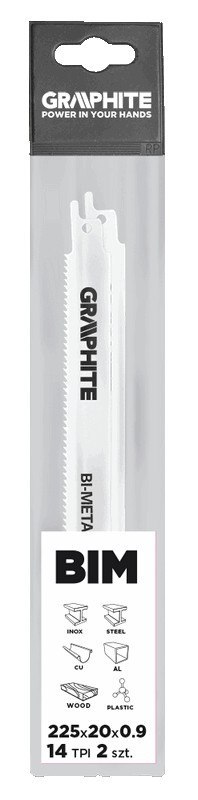Brzeszczoty bagnetowe 225 x 20 x 0.9 mm, 14 TPI, kpl. 2 szt.