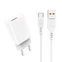 Ładowarka sieciowa USB + kabel USB typu C 2400 mA 12 W