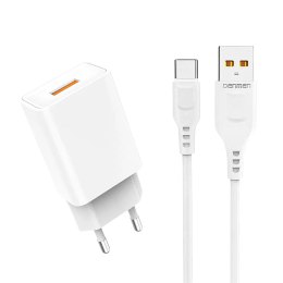 Ładowarka sieciowa USB + kabel USB typu C 2400 mA 12 W