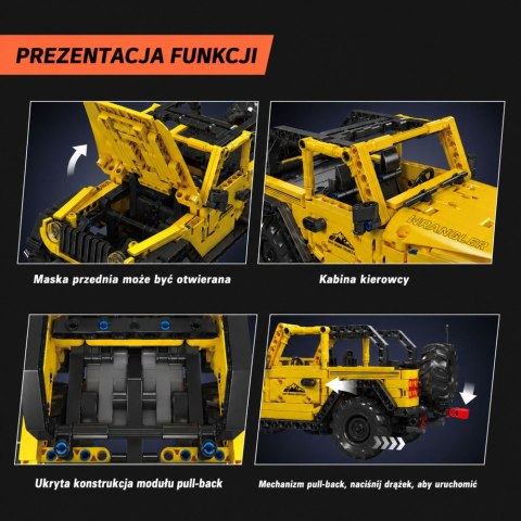 Klocki Konstrukcyjne Auto Samochód Terenowy Wrangler Żółty 746 el.