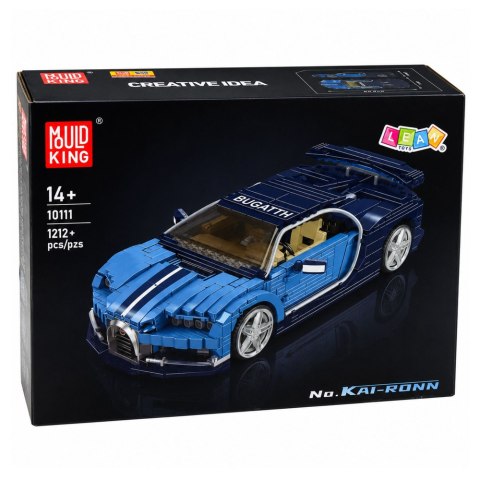 Klocki Konstrukcyjne Samochód Sportowy Bugatth Niebieski 1212 el.