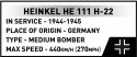 Klocki heinkel he 111 h-22 with v1 flying bomb 927 elementów