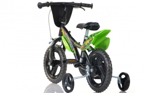 Rowerek Rower Dziecięcy dla Dzieci Chłopca z Bocznymi Kółkami DINO 12"