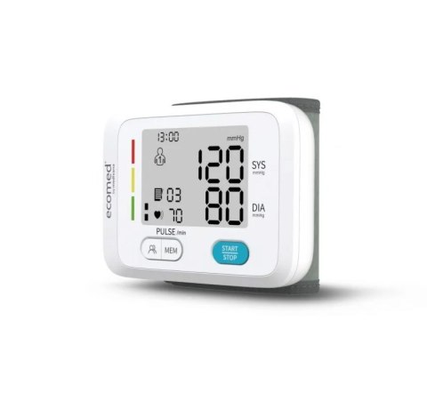 Ciśnieniomierz nadgarstkowy Ecomed by Medisana BW-83E do 2 użytkowników | obliczanie średniej | ekran 49 x 36 mm