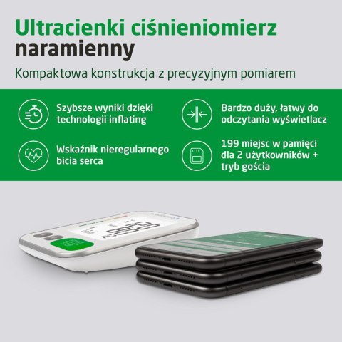 Ciśnieniomierz naramienny Medisana BU 572 do 2 użytkowników | obliczanie średniej | 94 x 131 x 32 mm | biały