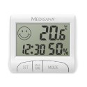 Higrometr Medisana HG 100 do pomiaru wilgotności wskaźnik komfortu | zegar | funkcja alarmu | 82 x 70 x 20 mm