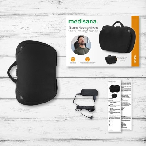 Poduszka masująca Shiatsu Medisana MC 850 masaż Shiatsu | 2 poziomy intensywności | 4 głowice masujące | 104 x 343 x 224 mm