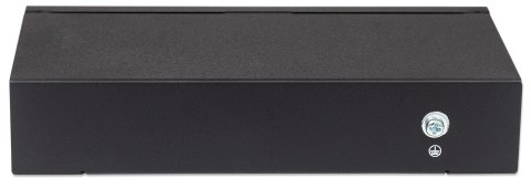 Intellinet 561266 łącza sieciowe Nie zarządzany Gigabit Ethernet (10/100/1000) Obsługa PoE Czarny
