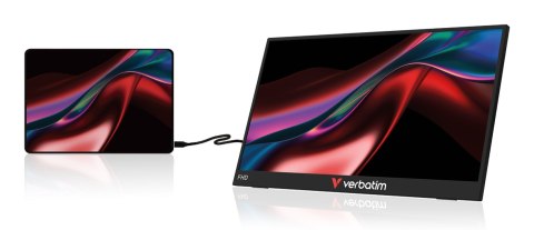 Verbatim Portable 15.6" FHD Monitor LIGHT Przenośny monitor Czarny 39,6 cm (15.6") LCD 1920 x 1080 px