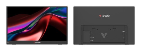 Verbatim Portable 15.6" FHD Monitor LIGHT Przenośny monitor Czarny 39,6 cm (15.6") LCD 1920 x 1080 px