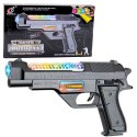 Broń Pistolet Na Baterie Kolorowe Światła Dźwięki 24cm