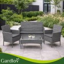 Meble ogrodowe rattanowe antracyt Gardlov 26907