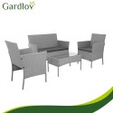Meble ogrodowe rattanowe szare Gardlov 26910