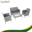 Meble ogrodowe rattanowe szare Gardlov 26910