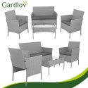 Meble ogrodowe rattanowe szare Gardlov 26910