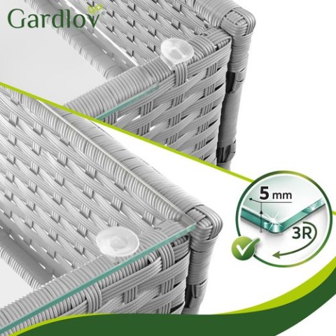 Meble ogrodowe rattanowe szare Gardlov 26910