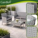 Meble ogrodowe rattanowe szare Gardlov 26910