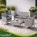 Meble ogrodowe rattanowe szare Gardlov 26910