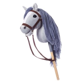 Koń na kiju hobby horse hoppihorse a3 szary, maść siwa