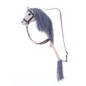 Koń na kiju hobby horse hoppihorse a4 szary, maść siwa