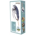 Koń na kiju hobby horse hoppihorse a4 szary, maść siwa