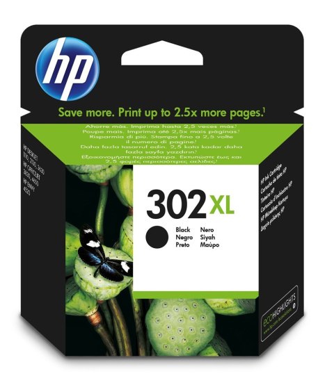 Tusz HP czarny HP 302XL, HP302XL=F6U68AE, 480 str.,8,5 ml