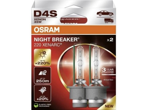 Żarówka (Zestaw 2szt.) D4S 42V 35W P32D-5 XENARC NIGHT BREAKER 220, biała 4500K