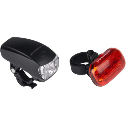 ND05_Z1026 416793 Zestaw lampek rowerowych Dunlop Led przód+tył 416793 DUNLOP