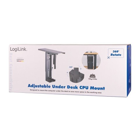LogiLink EO0004 uchwyt do komputera Uchwyt na procesor montowany na biurku Czarny