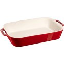 Prostokątny półmisek ceramiczny Staub - 4.5 litrów, Czerwony