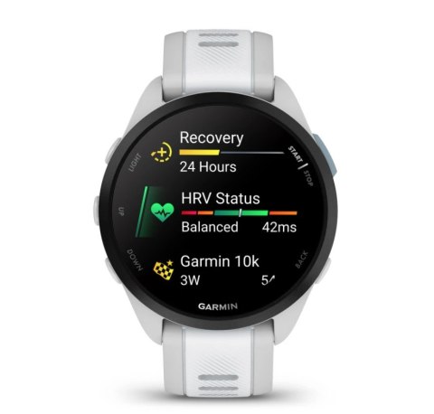 Zegarek sportowy Garmin Forerunner 165 AMOLED 43mm Whitestone