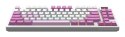 MSI FORGE GK600 TKL WIRELESS VIOLET klawiatura Gaming USB + Bluetooth QWERTY Hiszpański Różowy, Fioletowy, Biały