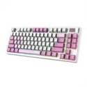 MSI FORGE GK600 TKL WIRELESS VIOLET klawiatura Gaming USB + Bluetooth QWERTY Hiszpański Różowy, Fioletowy, Biały