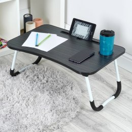 Stolik Składany Pod Laptopa Tablet do Łóżka Śniadaniowy Szary VILDE