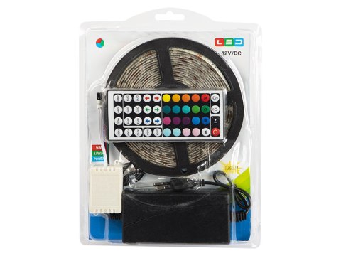 70-784# Zestaw taśm led rgb 5050 5m/300 sterownik+zasilacz taśma wodoodporna``