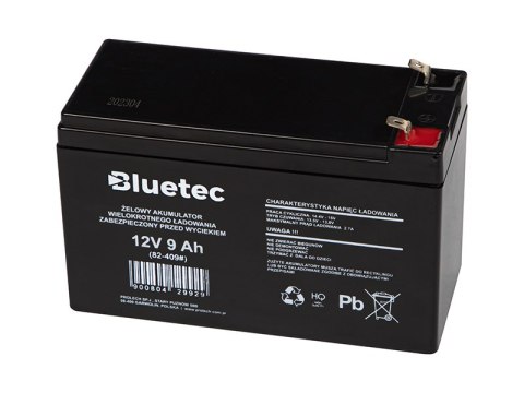 82-409# Akumulator żelowy 12v 9ah bluetec 151x101x66_6,5