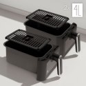 Frytkownica beztłuszczowa TEESA AIR FRYER DUAL POT XXL 8L 2700W