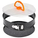 Tortownica Rozpinana 28 cm z Pokrywką do Przenoszenia Granitowa