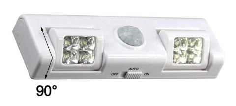 ZD26A Lampka 8 led czujnik ruchu biała
