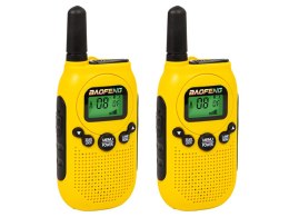 24-934# Radiotelefon pmr bf-t6 2w 2szt żółty baofeng