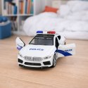 Auto Policyjne Radiowóz Otwierane Drzwi Napęd Światła Dźwięki Biały