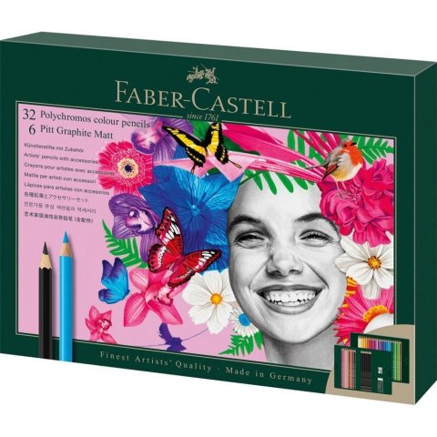 Faber-Castell Polychromos & Pitt Graphite Matt Set Wielobarwny 38 szt.