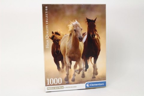 CLE puzzle 1000 Compact Running Horses 39771 CLEMENTONI