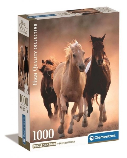 CLE puzzle 1000 Compact Running Horses 39771 CLEMENTONI