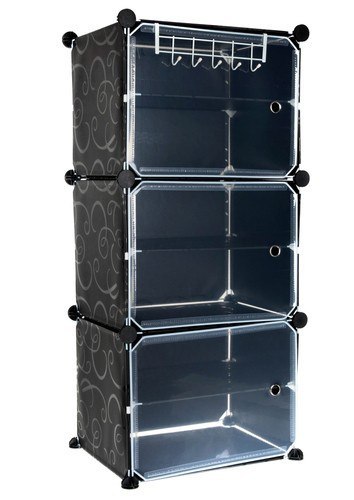 ND12_14801 Szafka na buty Iso Trade 44,5 x 93 x 30 cm czarny 5902802918895 ISO
