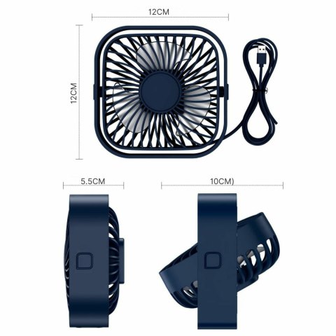 DA666 Mini wiatrak biurkowy usb niebieski