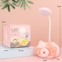 Lampka biurkowa na biurko lampa led z temperówką - wysyłamy różową e320