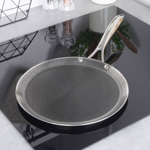 Patelnia do Naleśników Stalowa 29 cm ORION Cookcell do Piekarnika