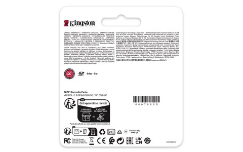 Kingston 256GB SDXC CANVAS REACT PLUS U3/UHS-II 280R/150W V60 FULL HD/4K